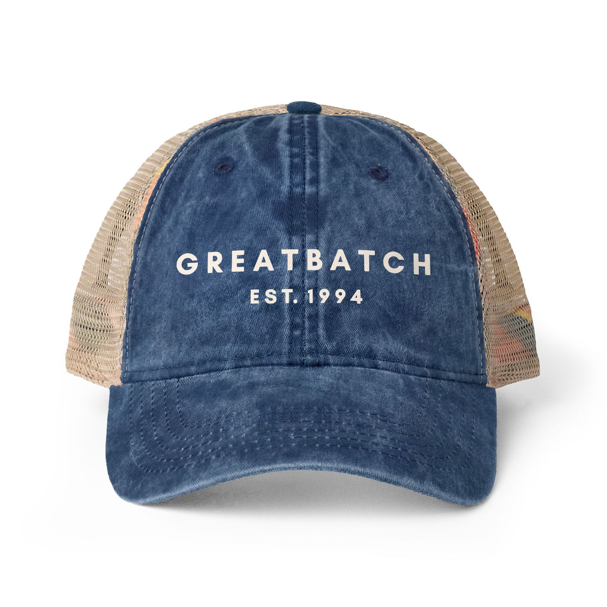 The Greatbatch Hat | Beige Font Patterned Bill