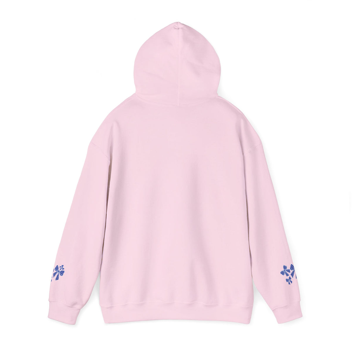 Polka Dot Bow Hoodie — Cute Blue Ribbon Graphic Sweatshirt