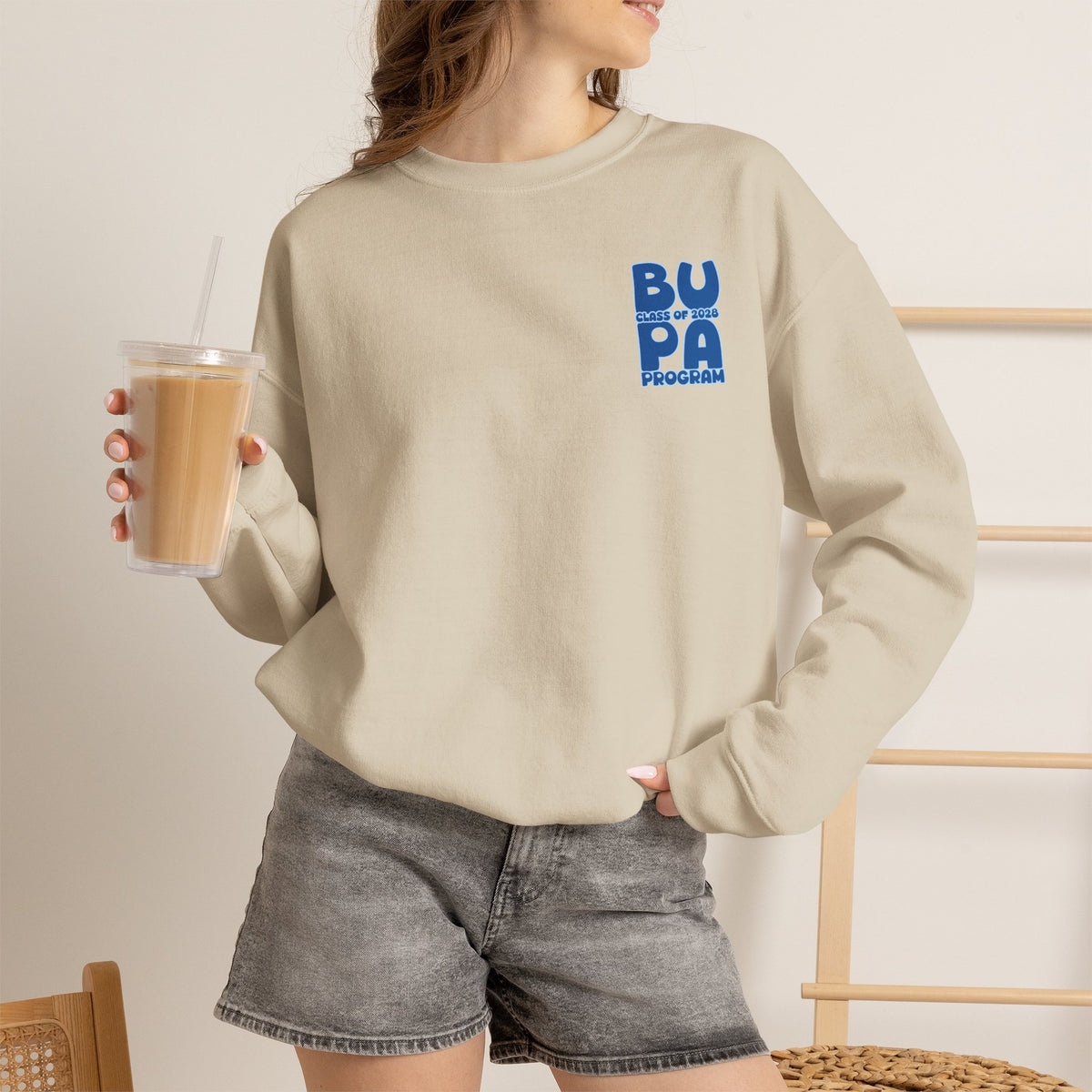 Brescia PA Program Blue Ombre Graphic Crewneck Sweatshirt
