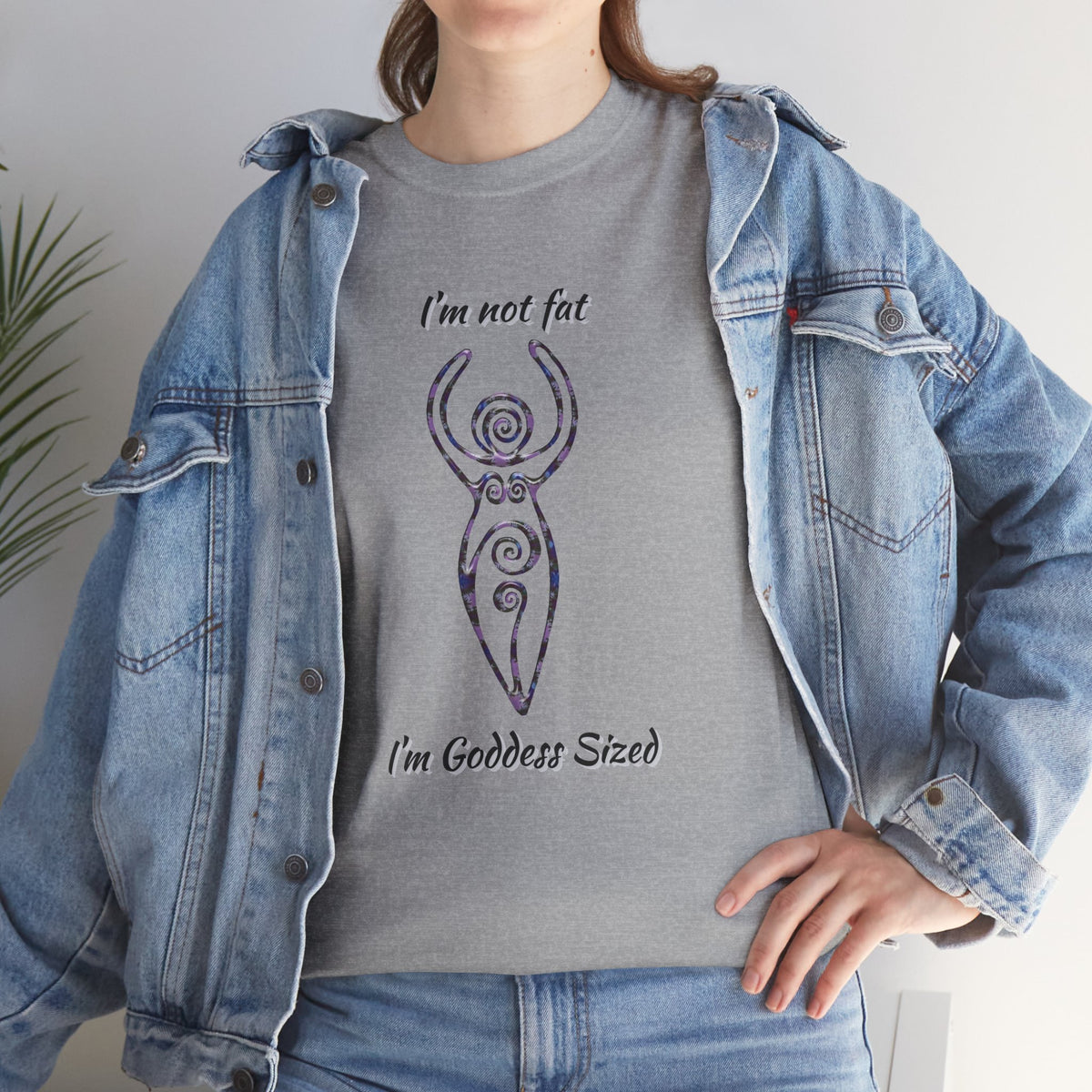 Goddess Sized Tee — "I'm not fat, I'm Goddess Sized" Empowerment T‑Shirt | Andi B. Designs