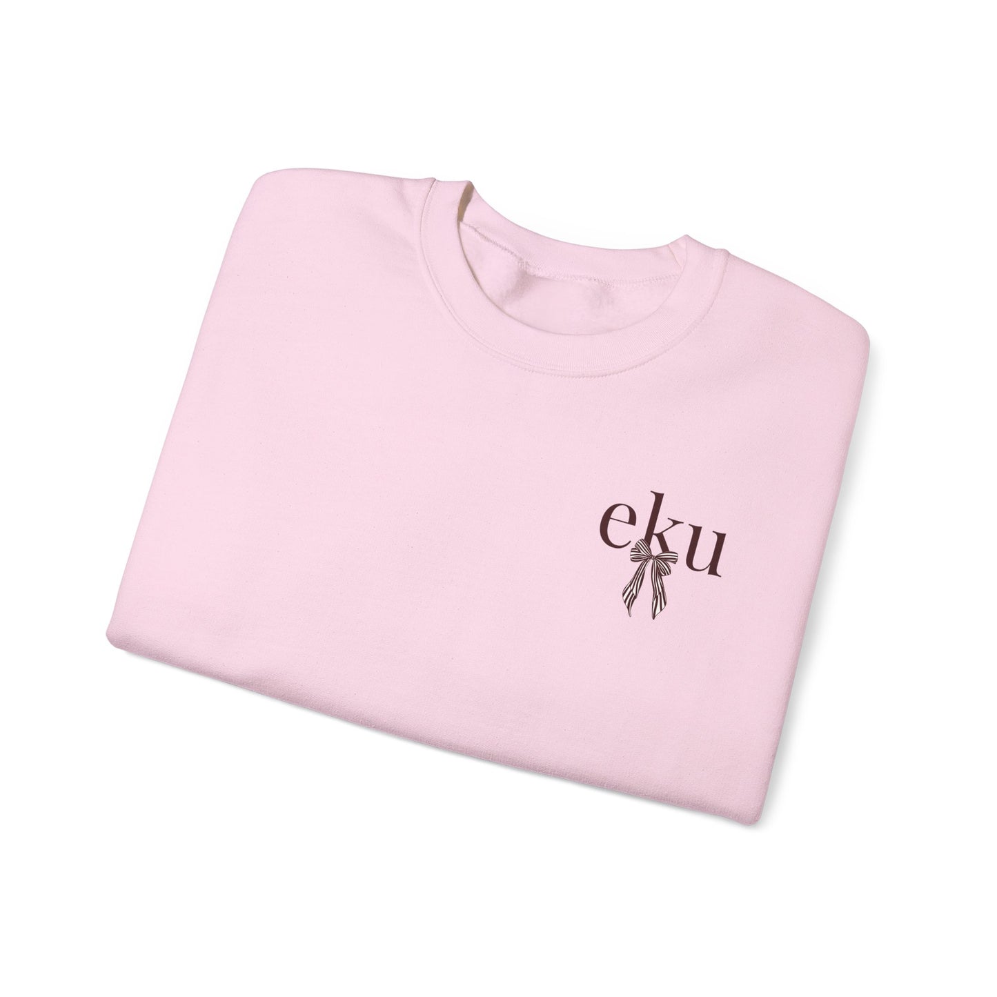 Eastern Kentucky University Striped Bow Crewneck