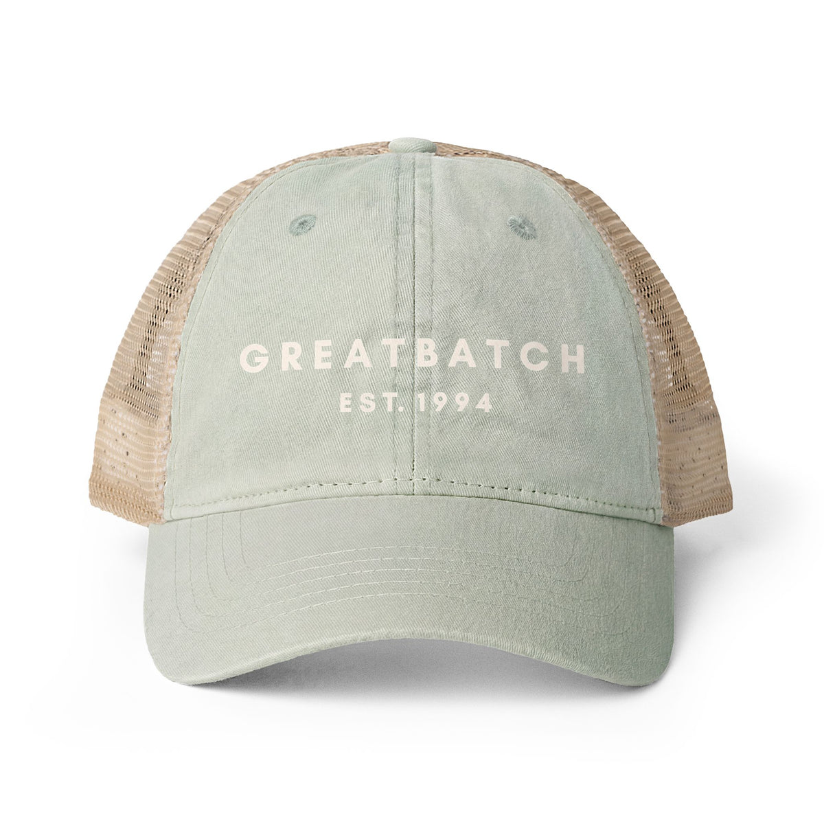 The Greatbatch Hat | Beige Font Patterned Bill