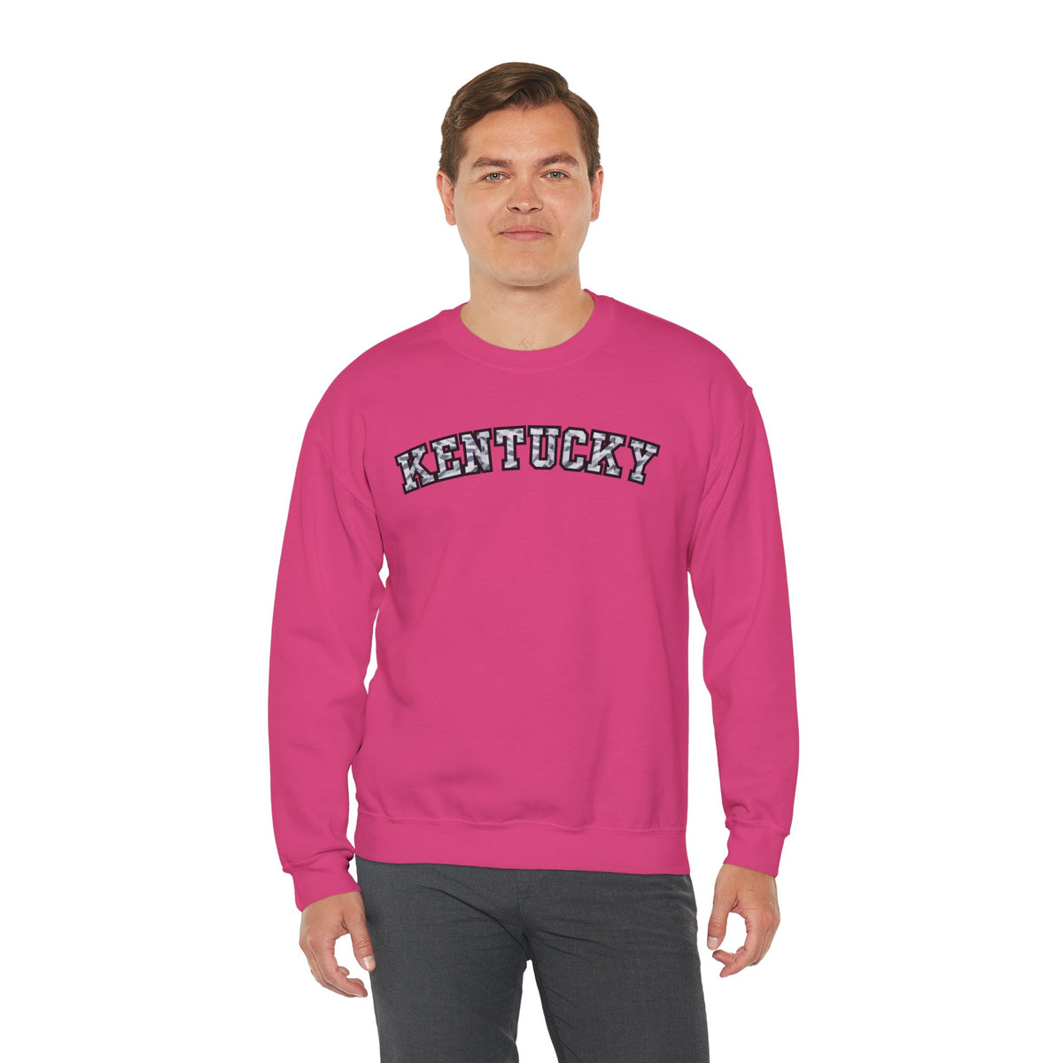 Kentucky Grey Modern Camo Crewneck Sweatshirt