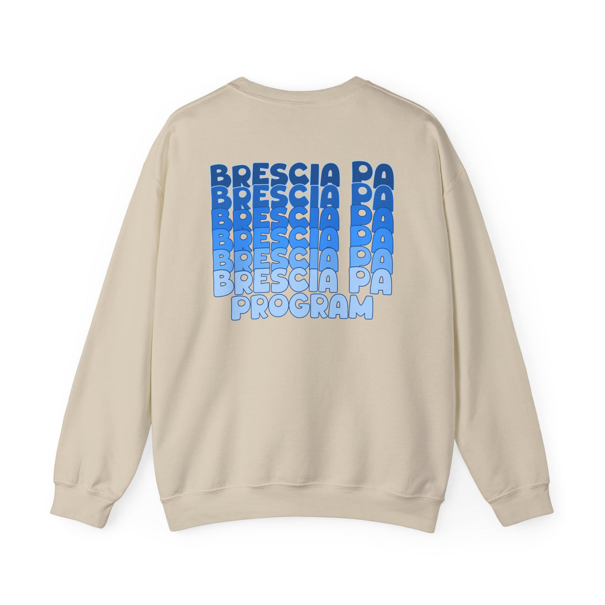 Brescia PA Program Blue Ombre Graphic Crewneck Sweatshirt
