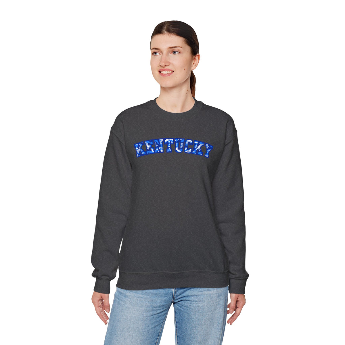 Kentucky Bright Blue Camo Crewneck Sweatshirt