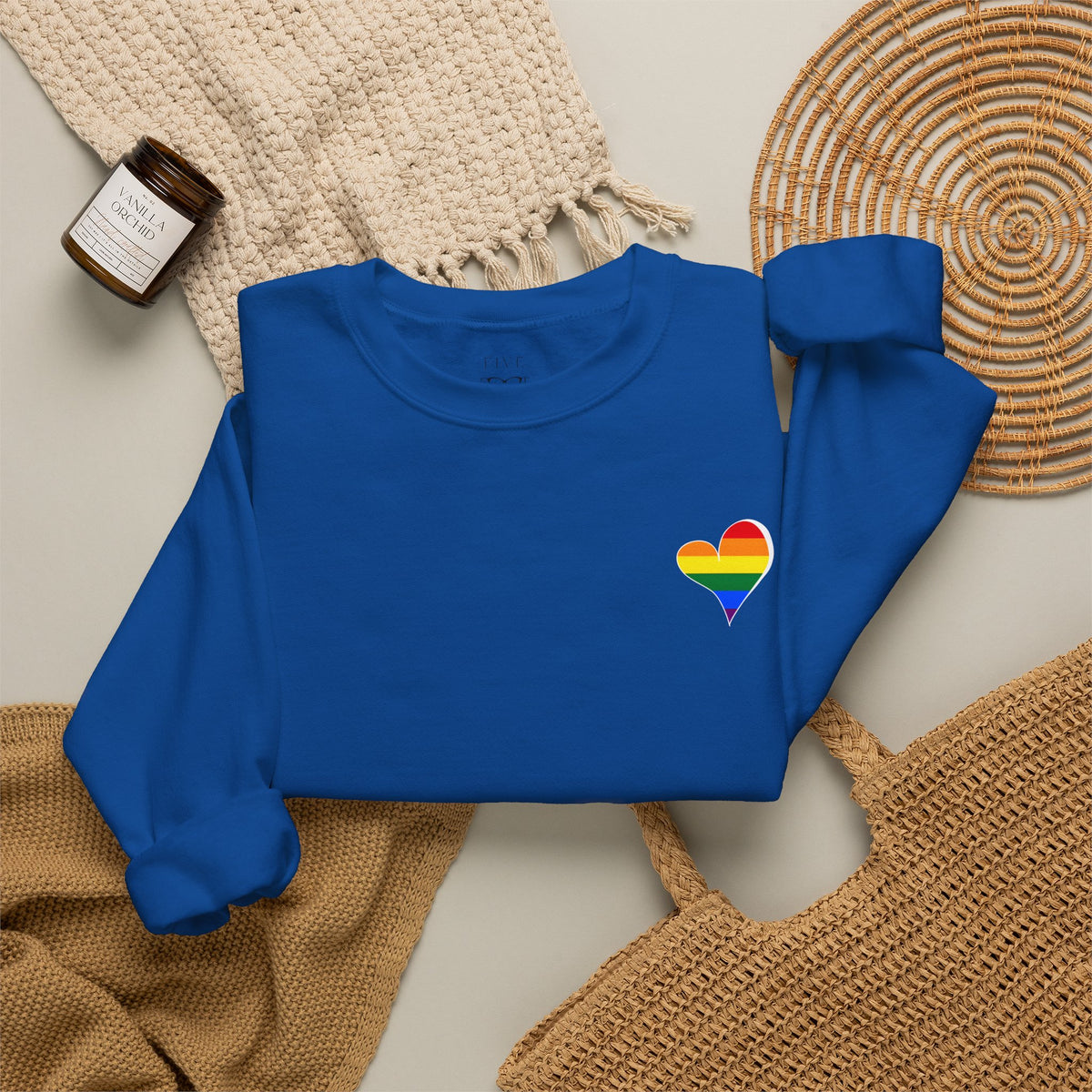 Kentucky Rainbow Stacked Font Crewneck Sweatshirt