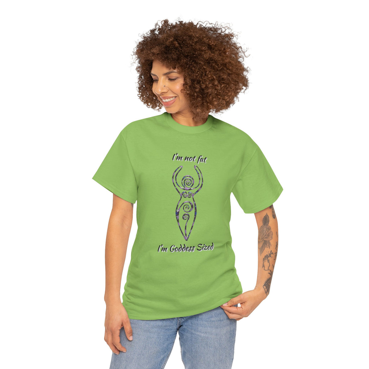 Goddess Sized Tee — "I'm not fat, I'm Goddess Sized" Empowerment T‑Shirt | Andi B. Designs