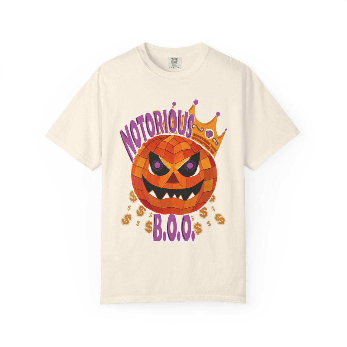 Notorious B.O.O. T-shirt | Halloween Jack-o'-Lantern Design
