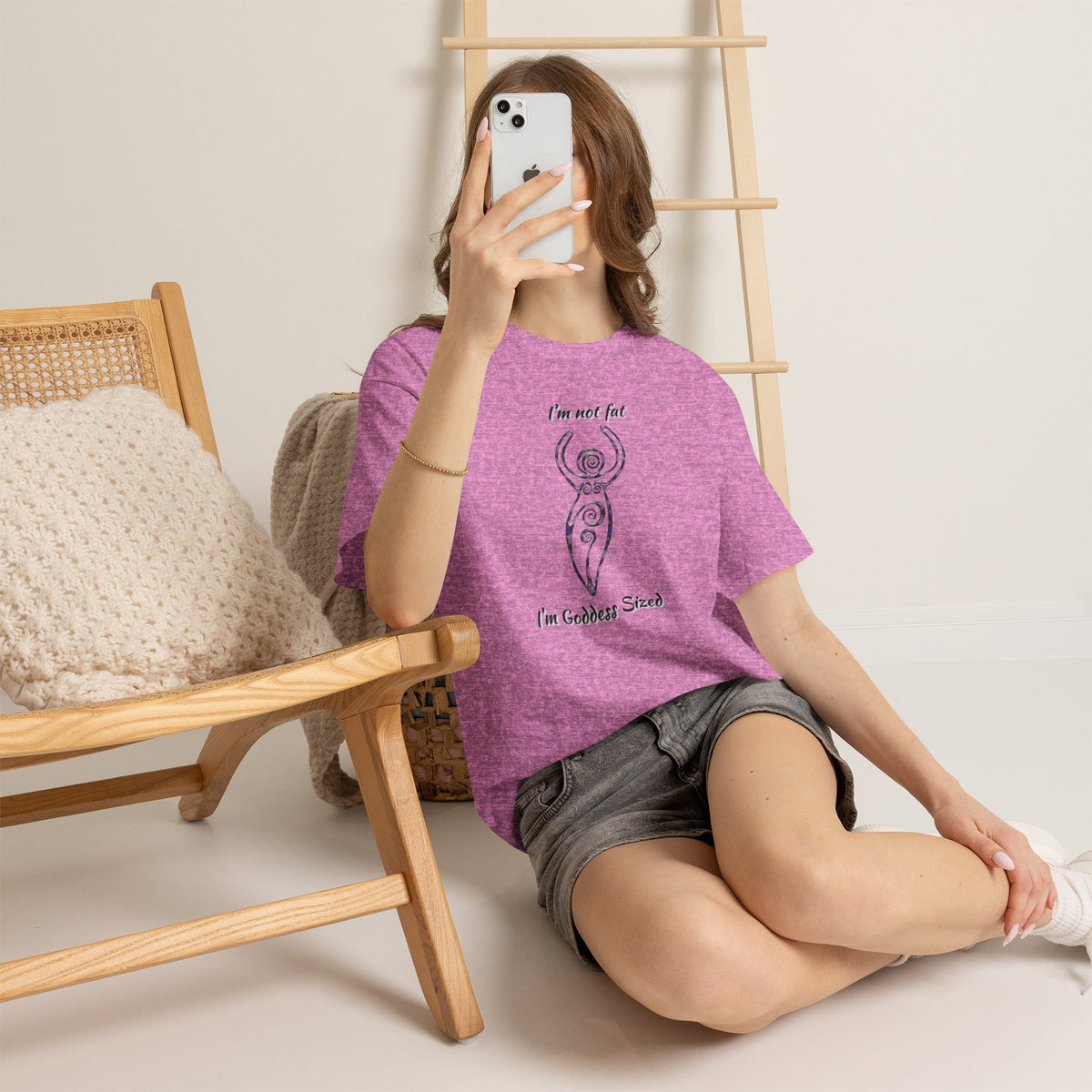 Goddess Sized Tee — "I'm not fat, I'm Goddess Sized" Empowerment T‑Shirt | Andi B. Designs