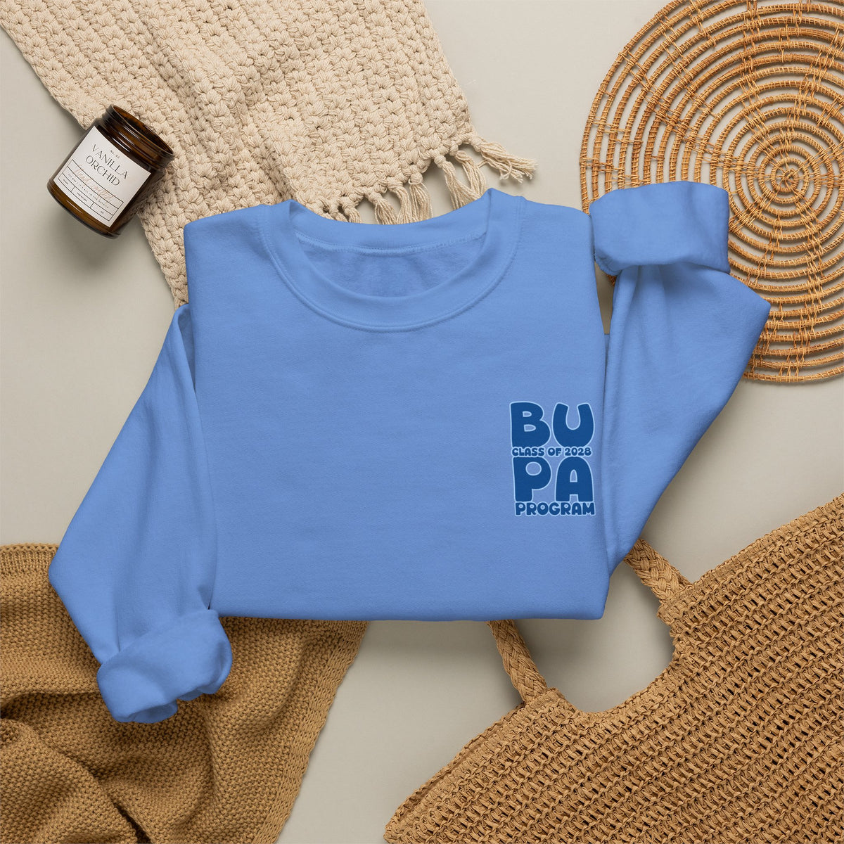 Brescia PA Program Blue Ombre Graphic Crewneck Sweatshirt