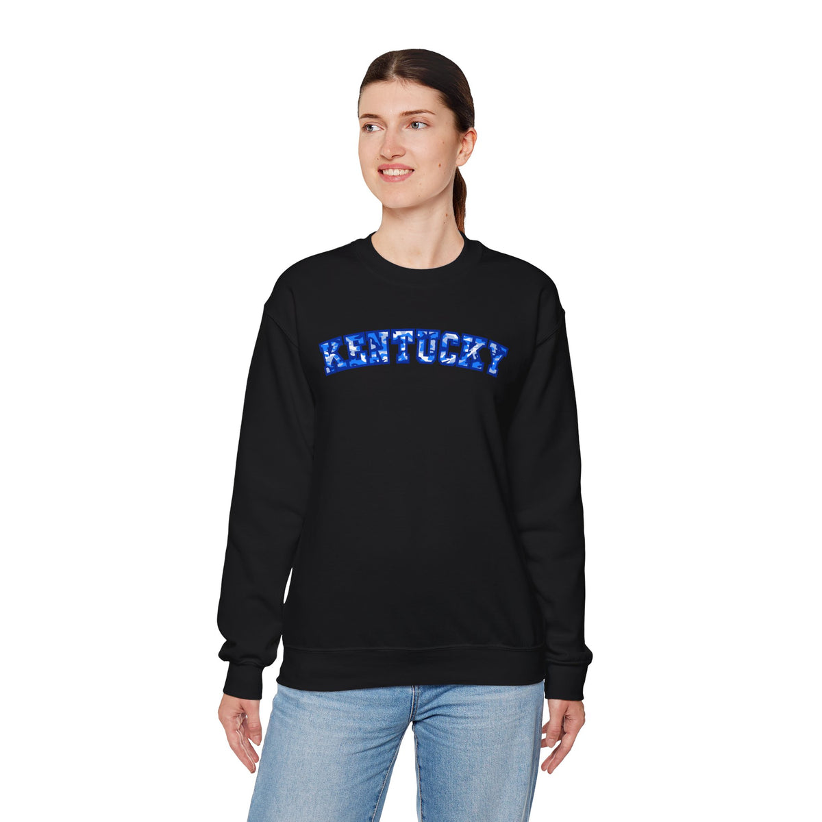 Kentucky Bright Blue Camo Crewneck Sweatshirt