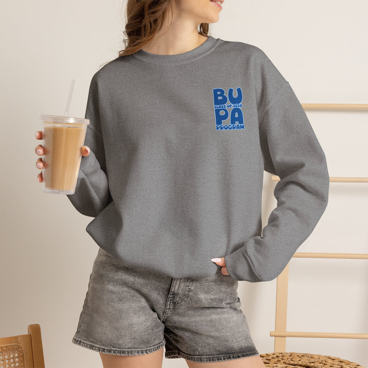 Brescia PA Program Blue Ombre Graphic Crewneck Sweatshirt