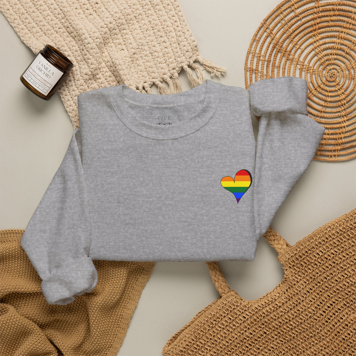 Kentucky Rainbow Stacked Font Crewneck Sweatshirt