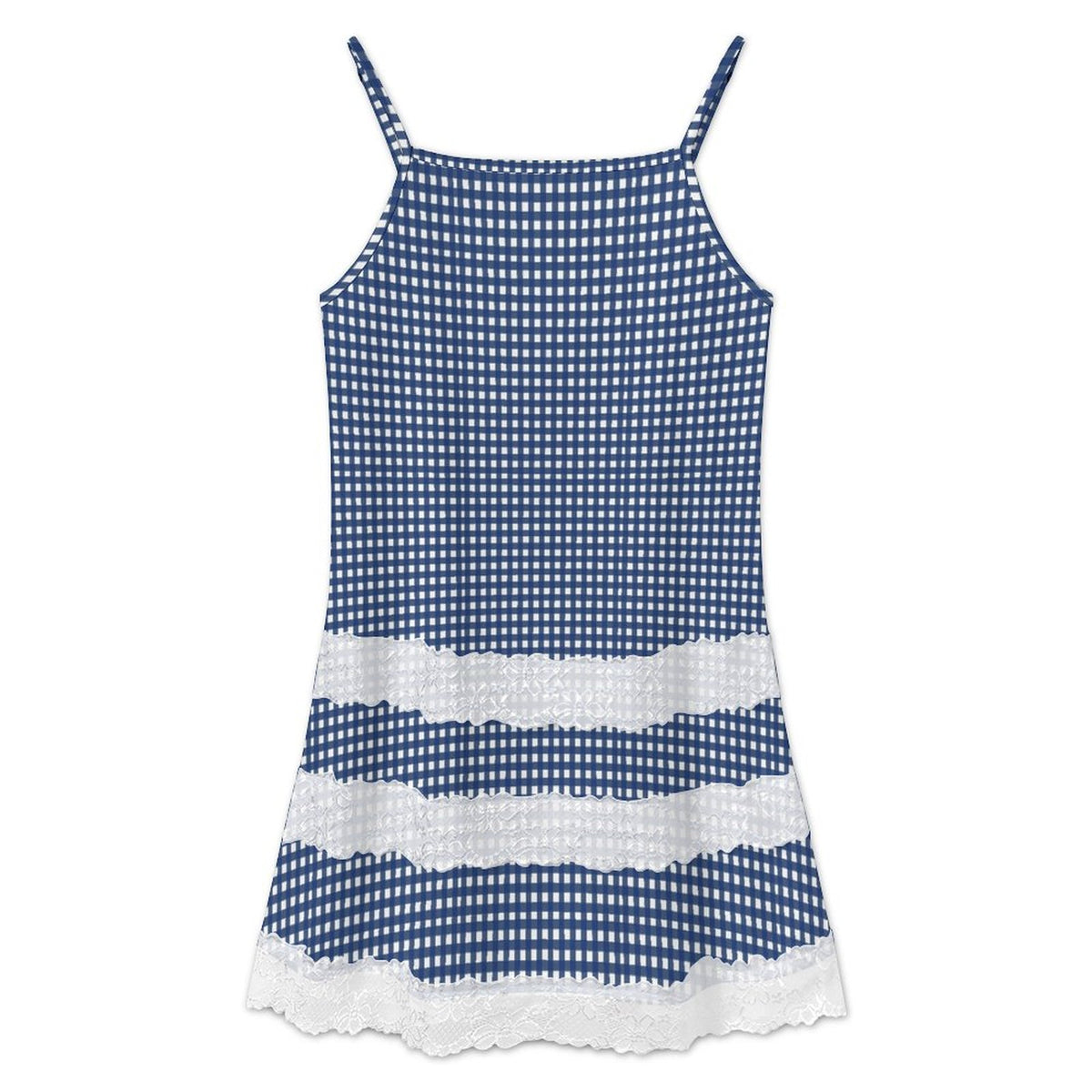 Kentucky Blue Lace Trimmed Camisole Dress