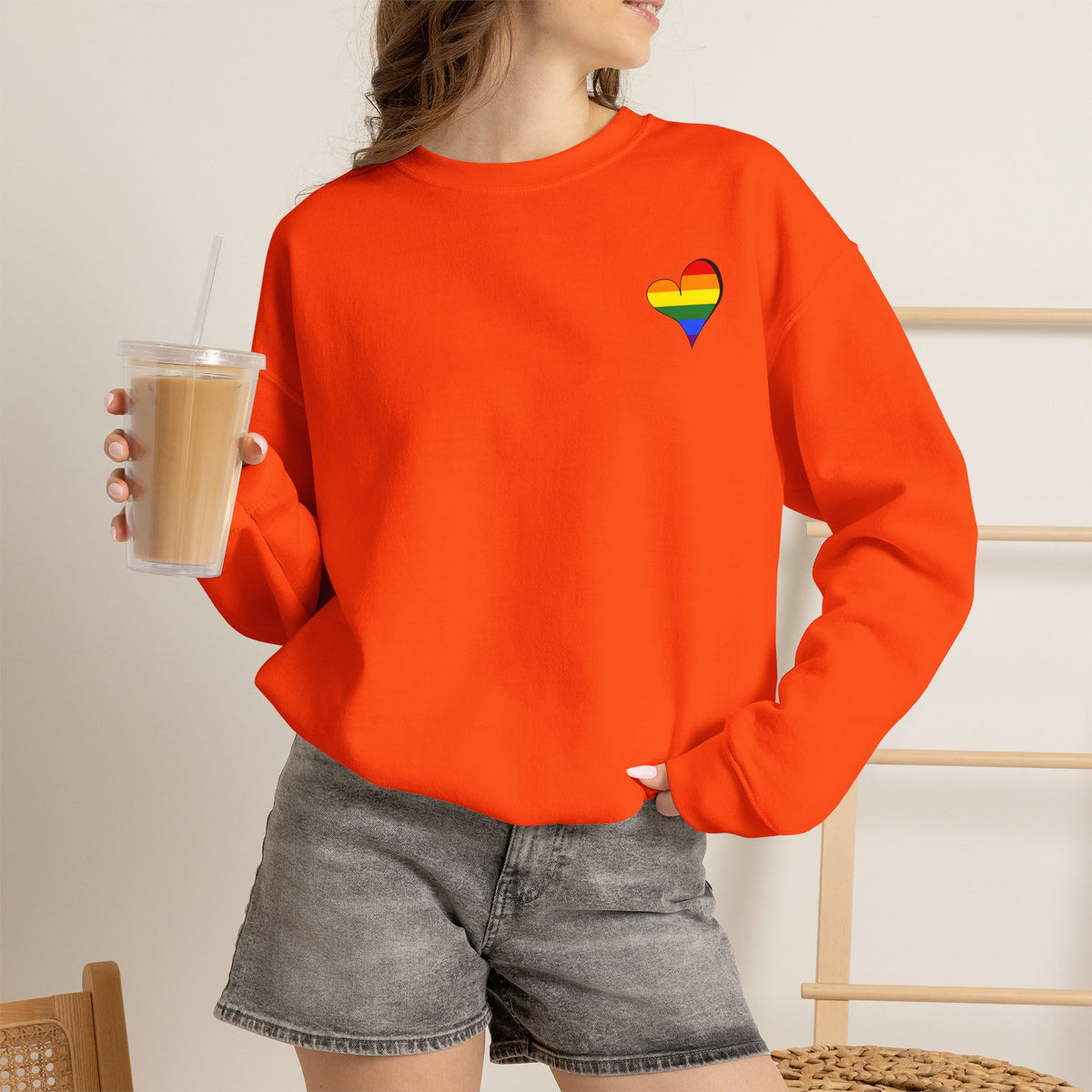 Kentucky Rainbow Stacked Font Crewneck Sweatshirt