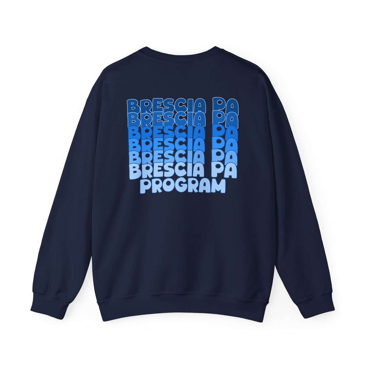 Brescia PA Program Blue Ombre Graphic Crewneck Sweatshirt
