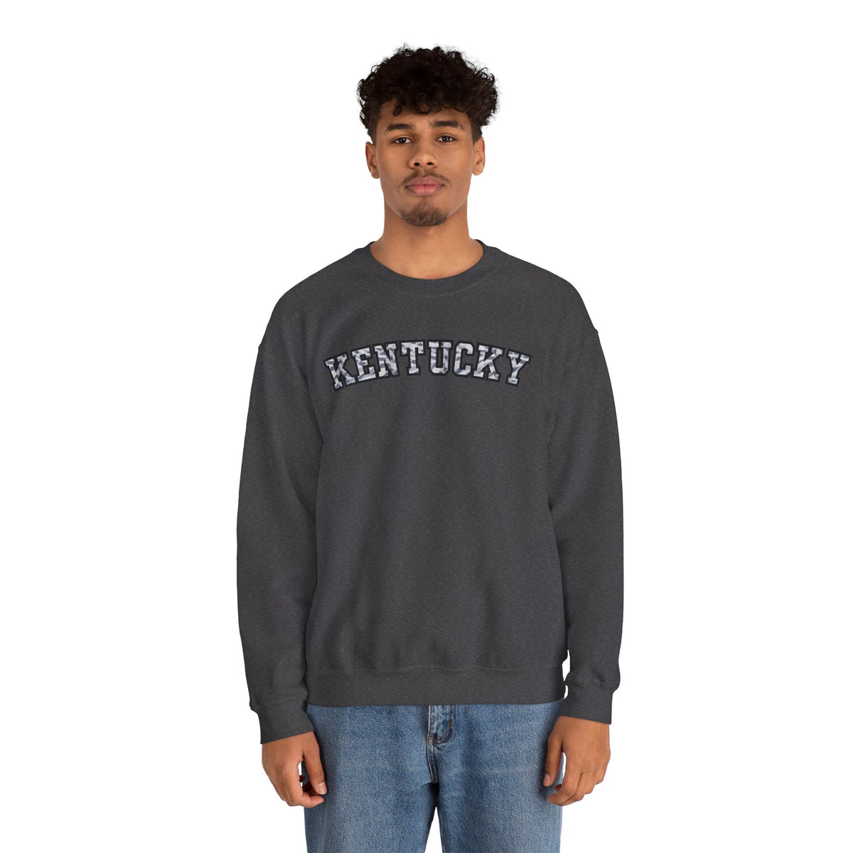 Kentucky Grey Modern Camo Crewneck Sweatshirt