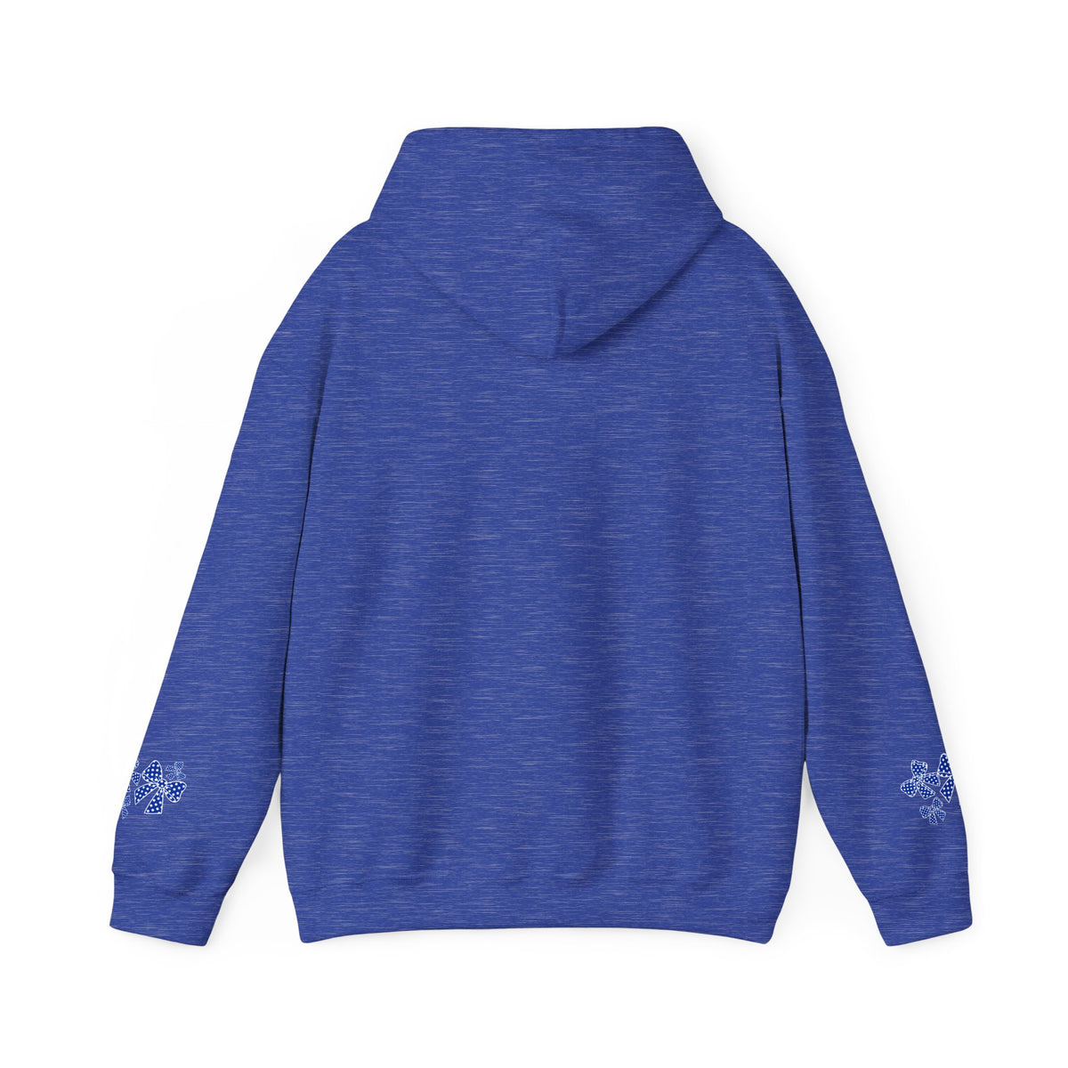 Polka Dot Bow Hoodie — Cute Blue Ribbon Graphic Sweatshirt