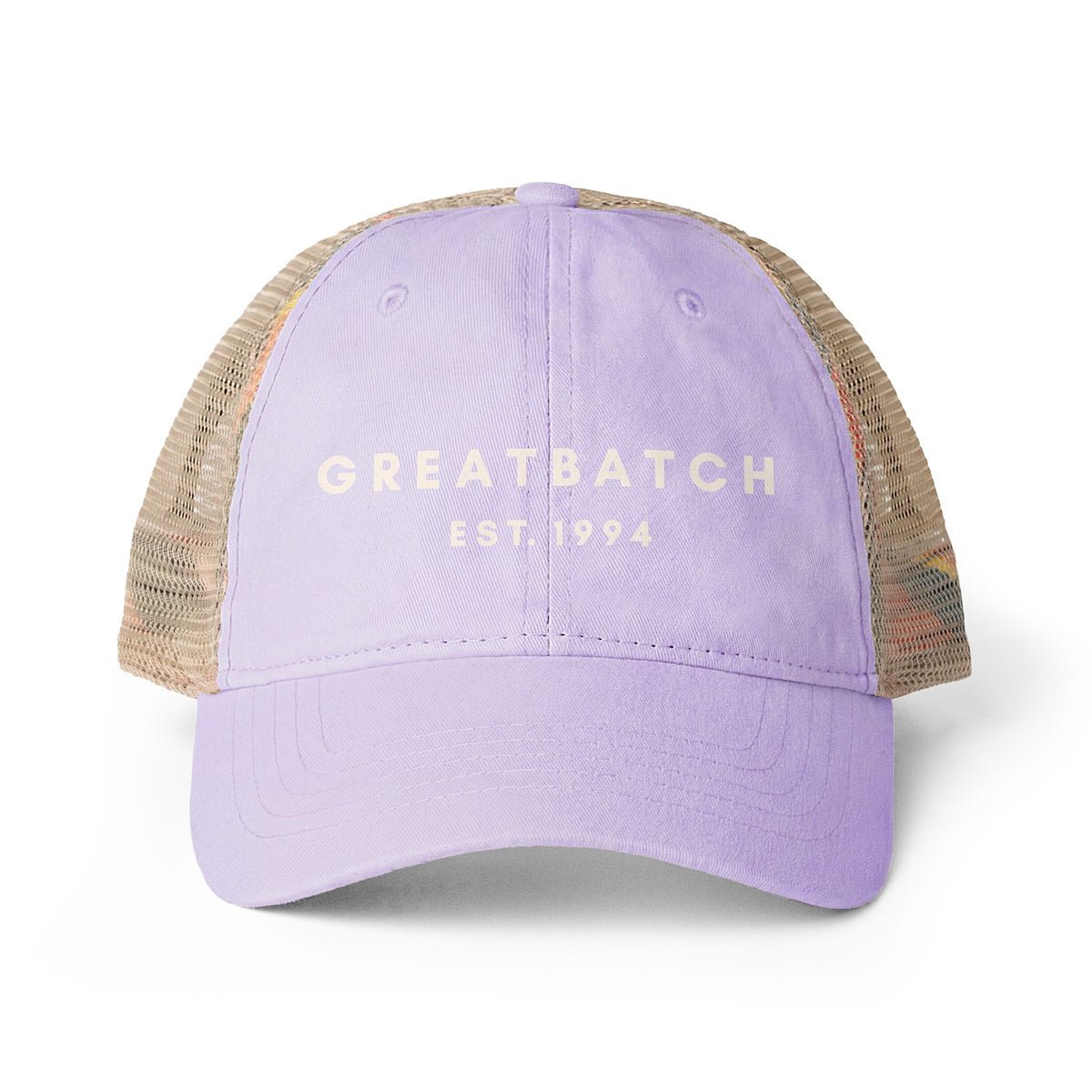 The Greatbatch Hat | Beige Font Patterned Bill