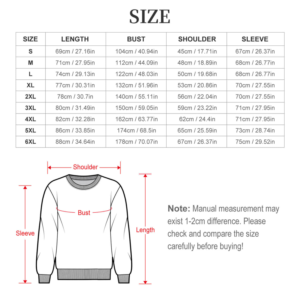 300gsm Oversized Thick Pullover Sweater(All-Over Printing)