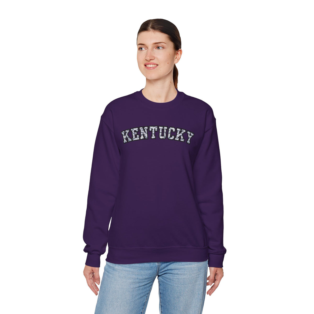 Kentucky Grey Modern Camo Crewneck Sweatshirt