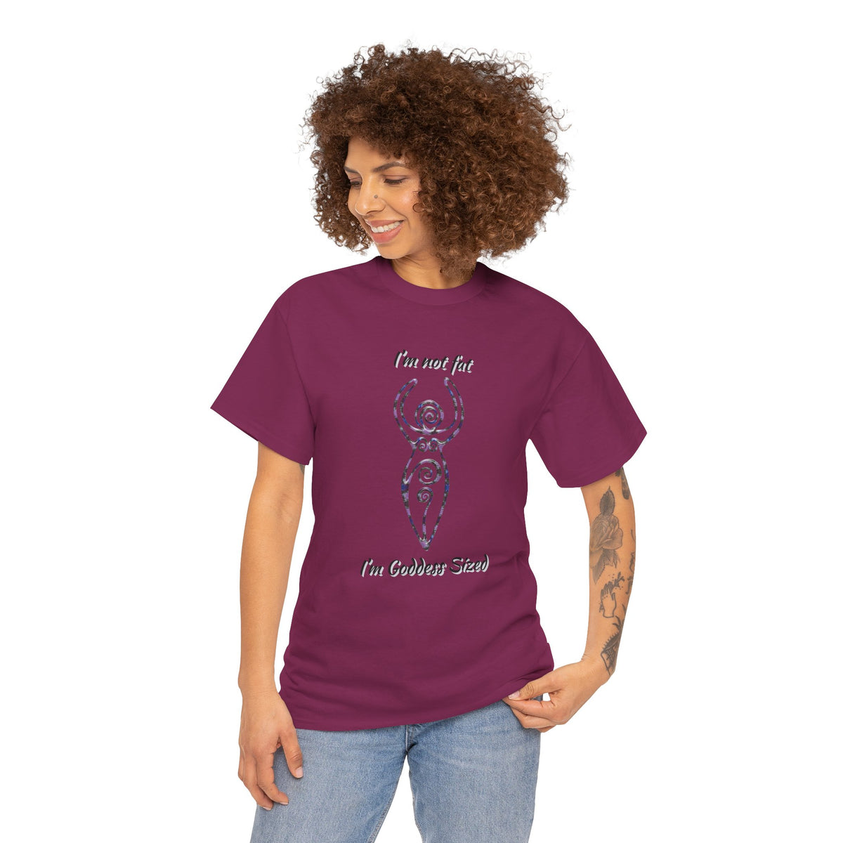 Goddess Sized Tee — "I'm not fat, I'm Goddess Sized" Empowerment T‑Shirt | Andi B. Designs