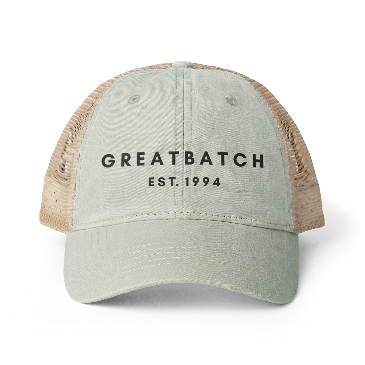The Greatbatch Hat | Black Font Patterned Bill
