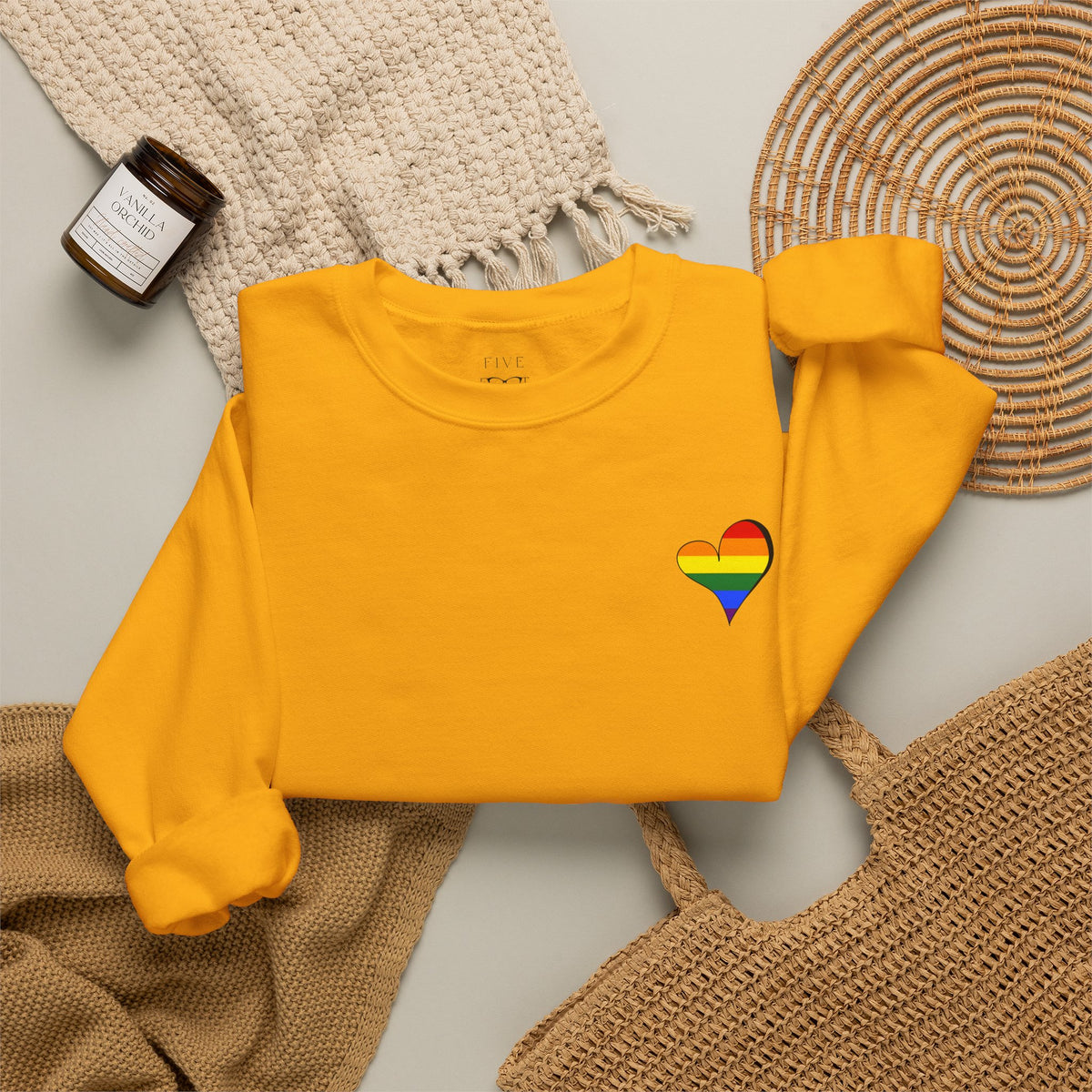 Kentucky Rainbow Stacked Font Crewneck Sweatshirt