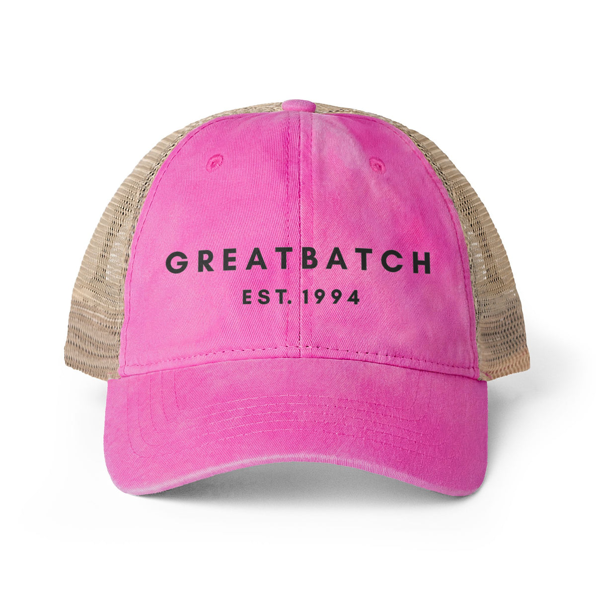 The Greatbatch Hat | Black Font Patterned Bill