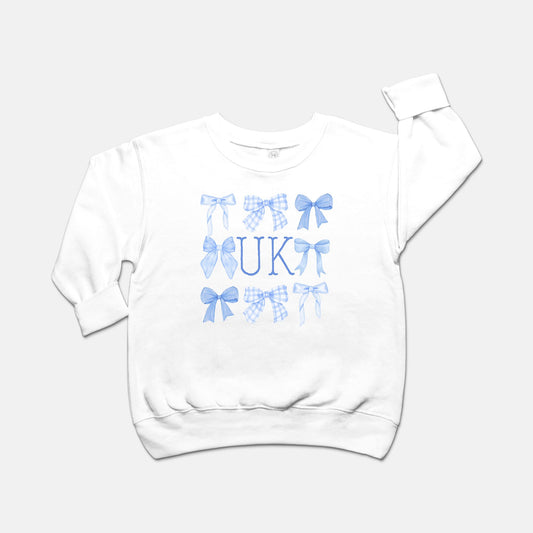 Kentucky Kids Square Bow Crewneck