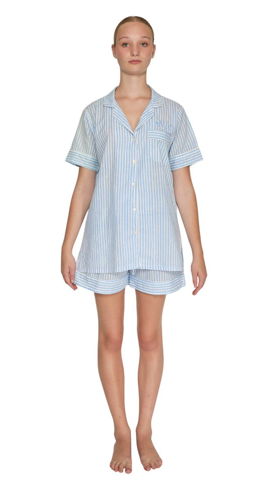 PIJAMA "CLASSIC SHORT STRIPE BLUE"