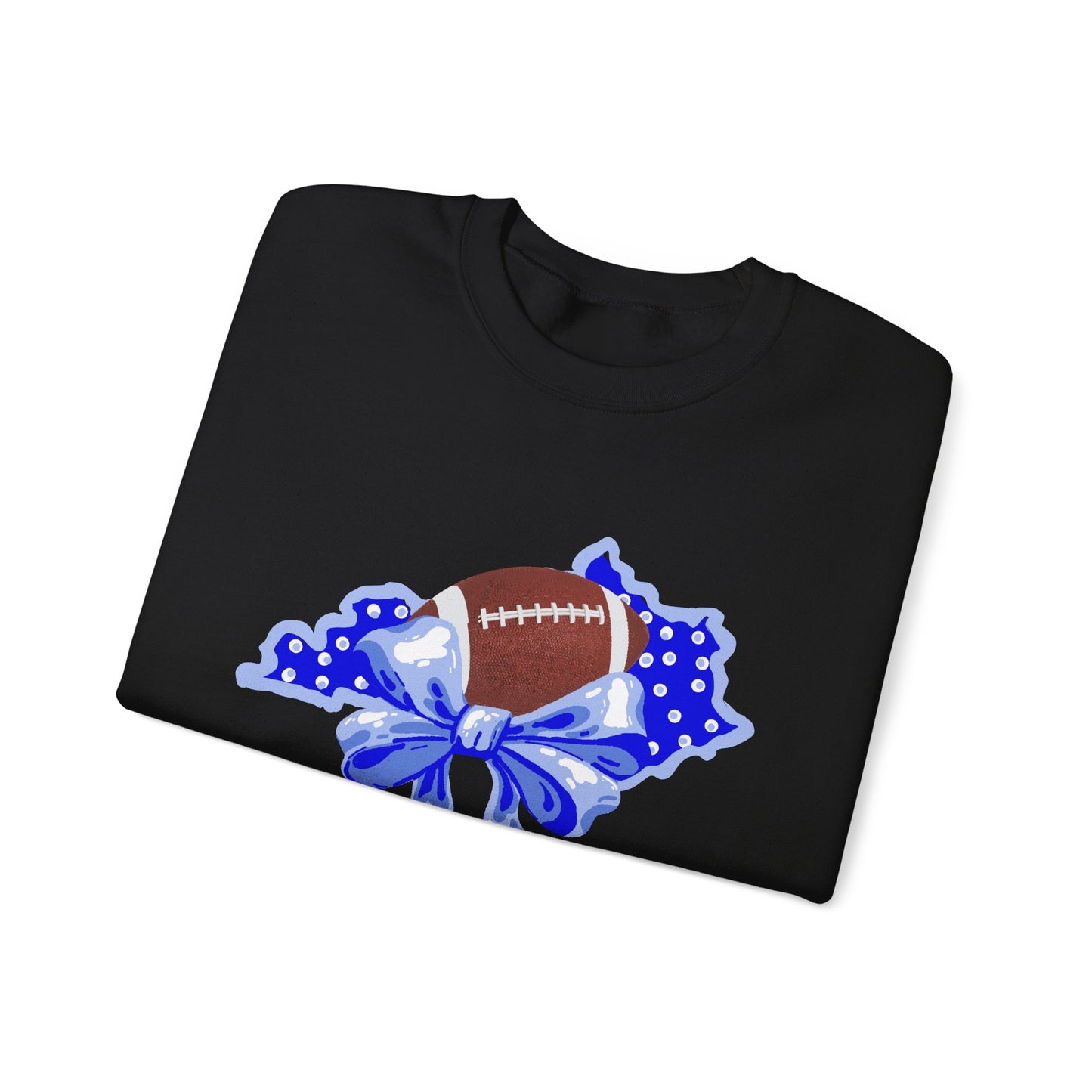 Football and Bows Crewneck Sweatshirt for Fans!