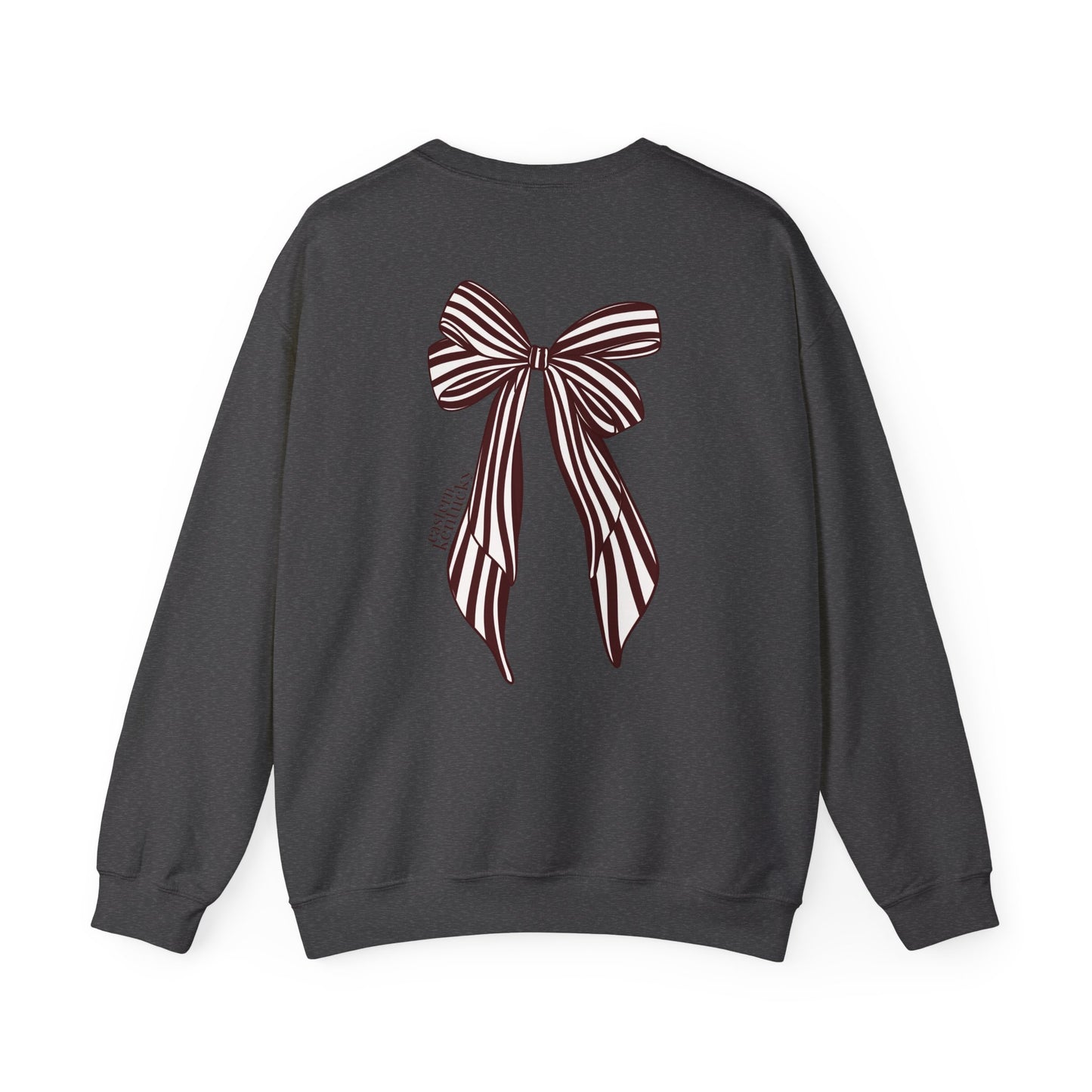 Eastern Kentucky University Striped Bow Crewneck