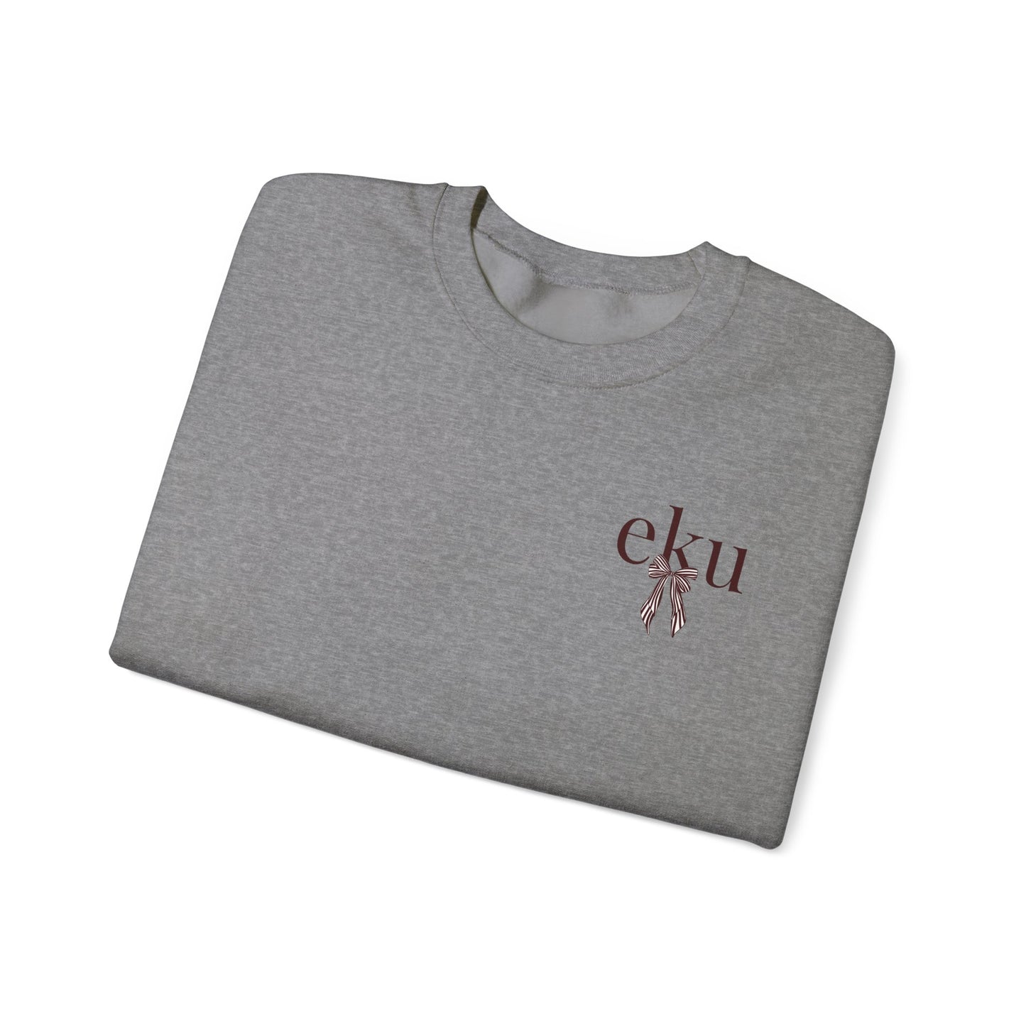 Eastern Kentucky University Striped Bow Crewneck