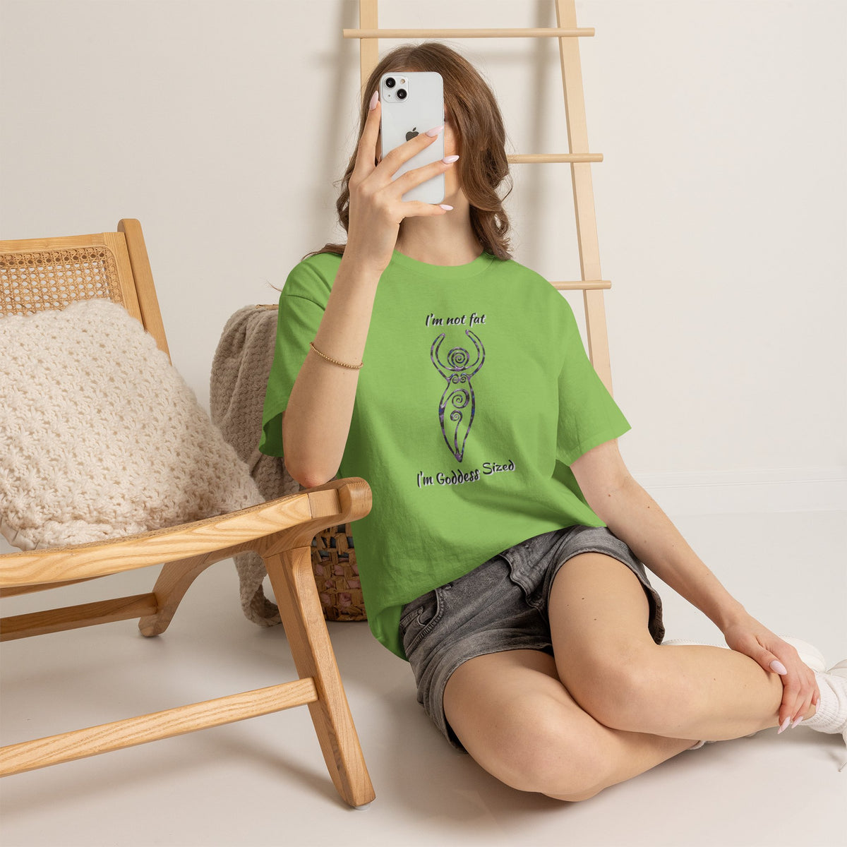 Goddess Sized Tee — "I'm not fat, I'm Goddess Sized" Empowerment T‑Shirt | Andi B. Designs