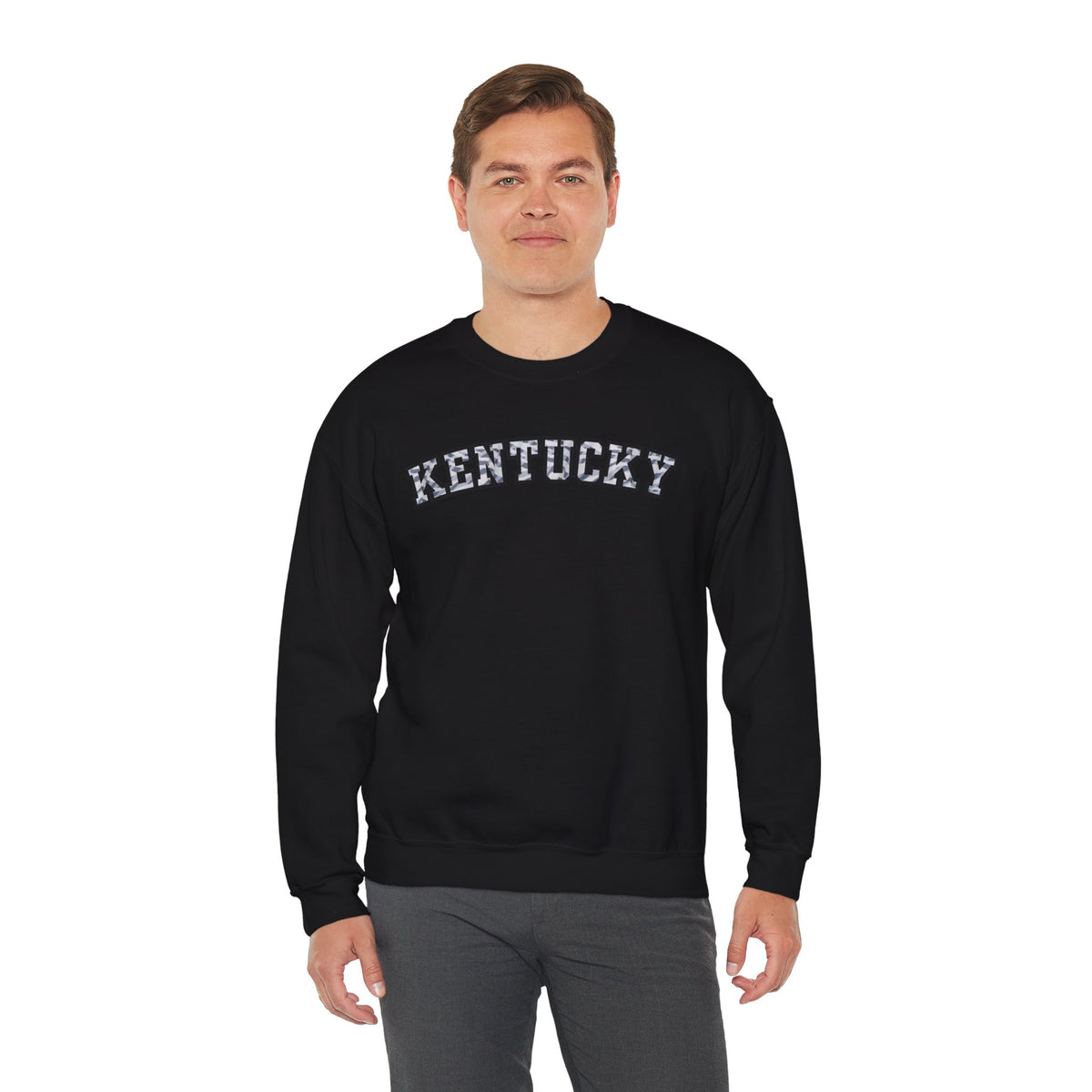 Kentucky Grey Modern Camo Crewneck Sweatshirt