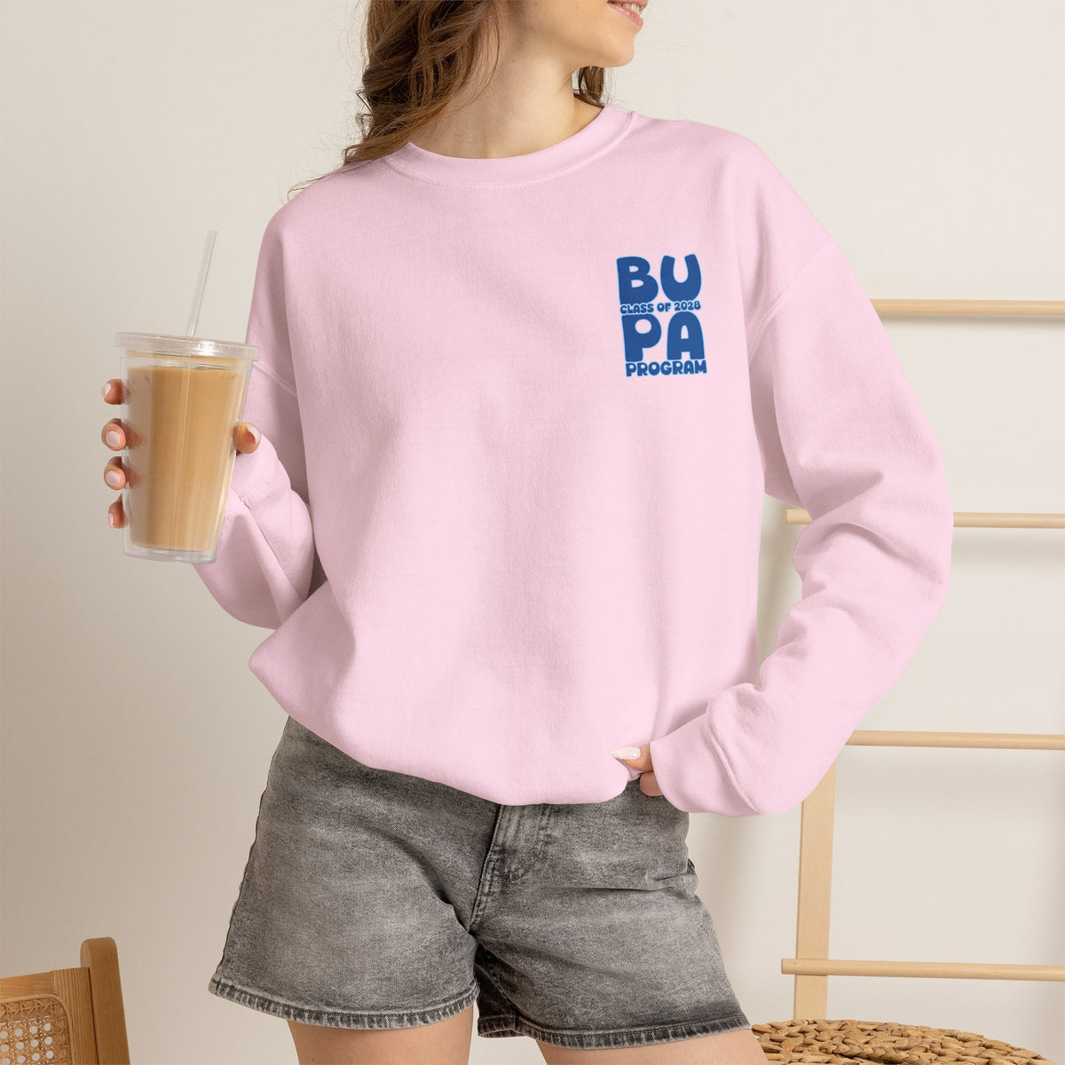 Brescia PA Program Blue Ombre Graphic Crewneck Sweatshirt