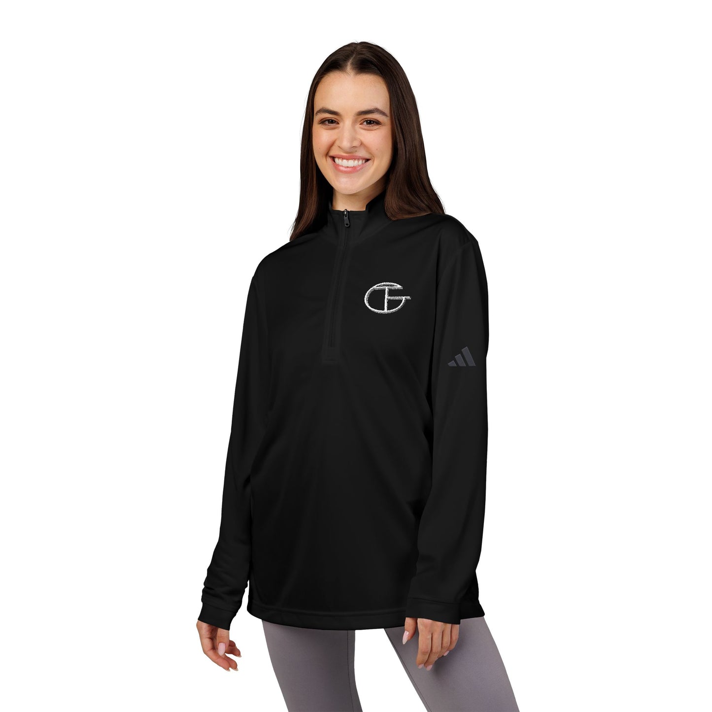 TG Athletic Apparel Embroidered Quarter-Zip Pullover — Lightweight Adidas® Performance Top