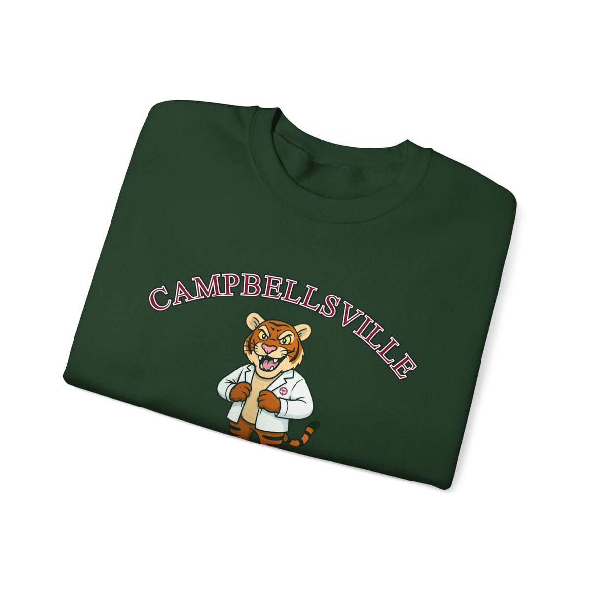 Campbellsville University Chiropractic Crewneck Sweatshirt — Retro Mascot Pullover