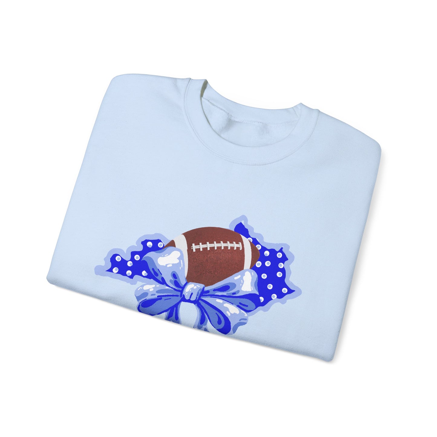 Football and Bows Crewneck Sweatshirt for Fans!