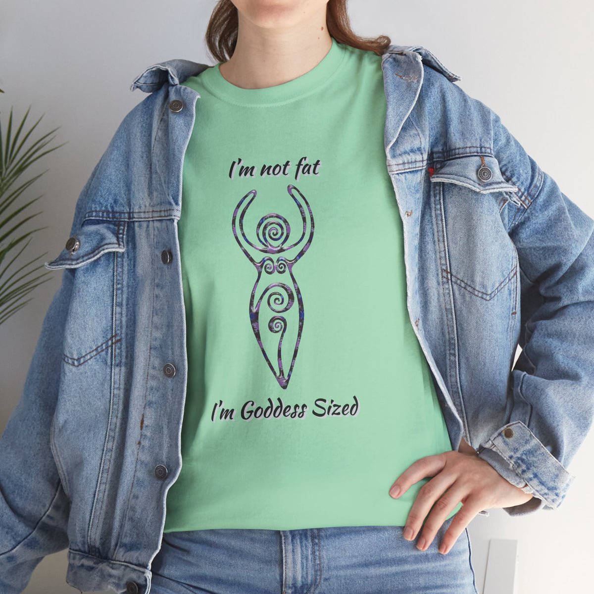 Goddess Sized Tee — "I'm not fat, I'm Goddess Sized" Empowerment T‑Shirt | Andi B. Designs
