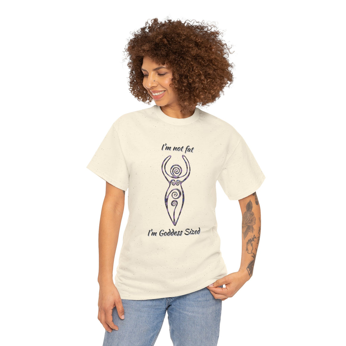 Goddess Sized Tee — "I'm not fat, I'm Goddess Sized" Empowerment T‑Shirt | Andi B. Designs