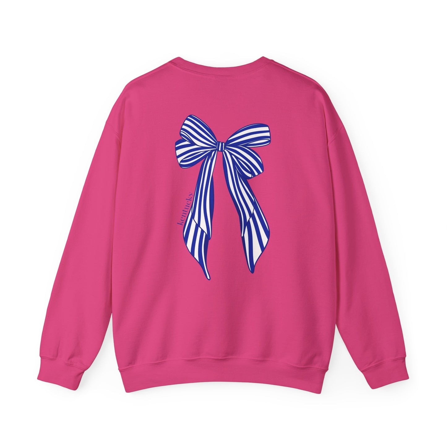 University of Kentucky Blue Striped Bow Back Crewneck