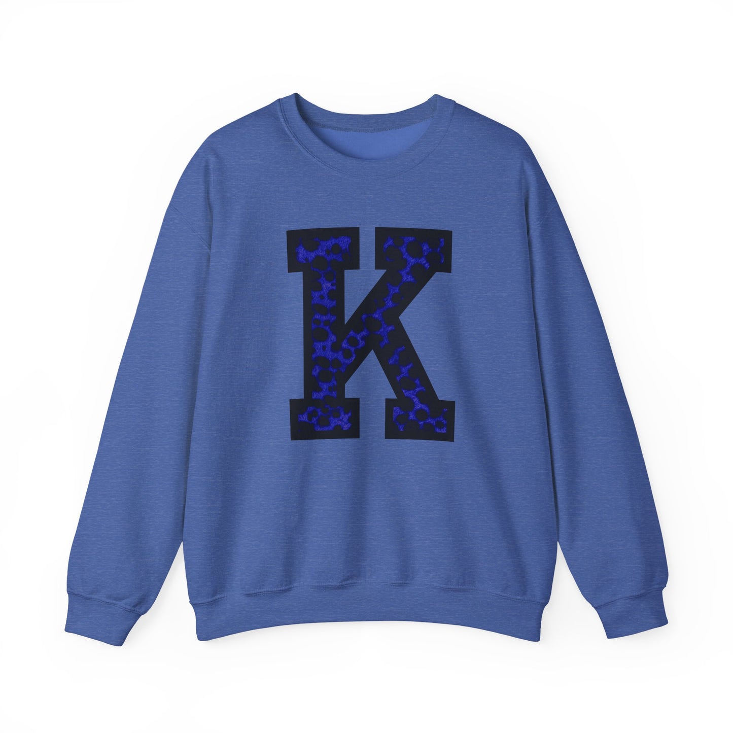 Big K for Kentucky Blue Cheetah Print Crewneck