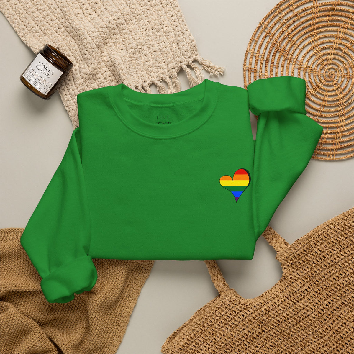 Kentucky Rainbow Stacked Font Crewneck Sweatshirt