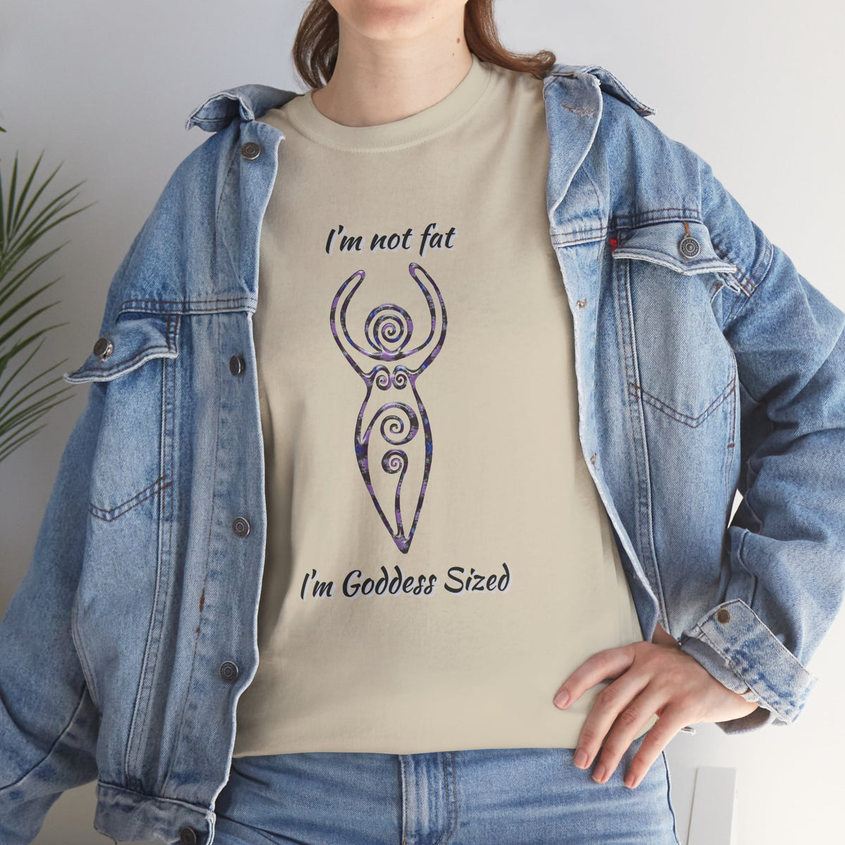 Goddess Sized Tee — "I'm not fat, I'm Goddess Sized" Empowerment T‑Shirt | Andi B. Designs
