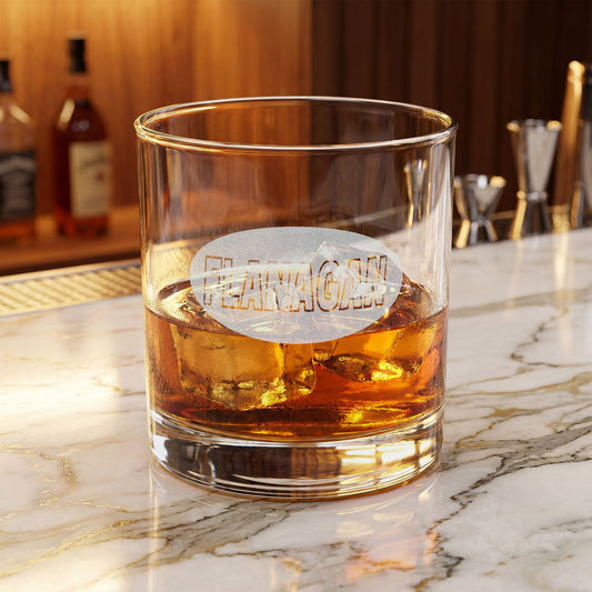 Engraved Whiskey Glass 10.5oz — Flanagan Music Drum & Amp Design