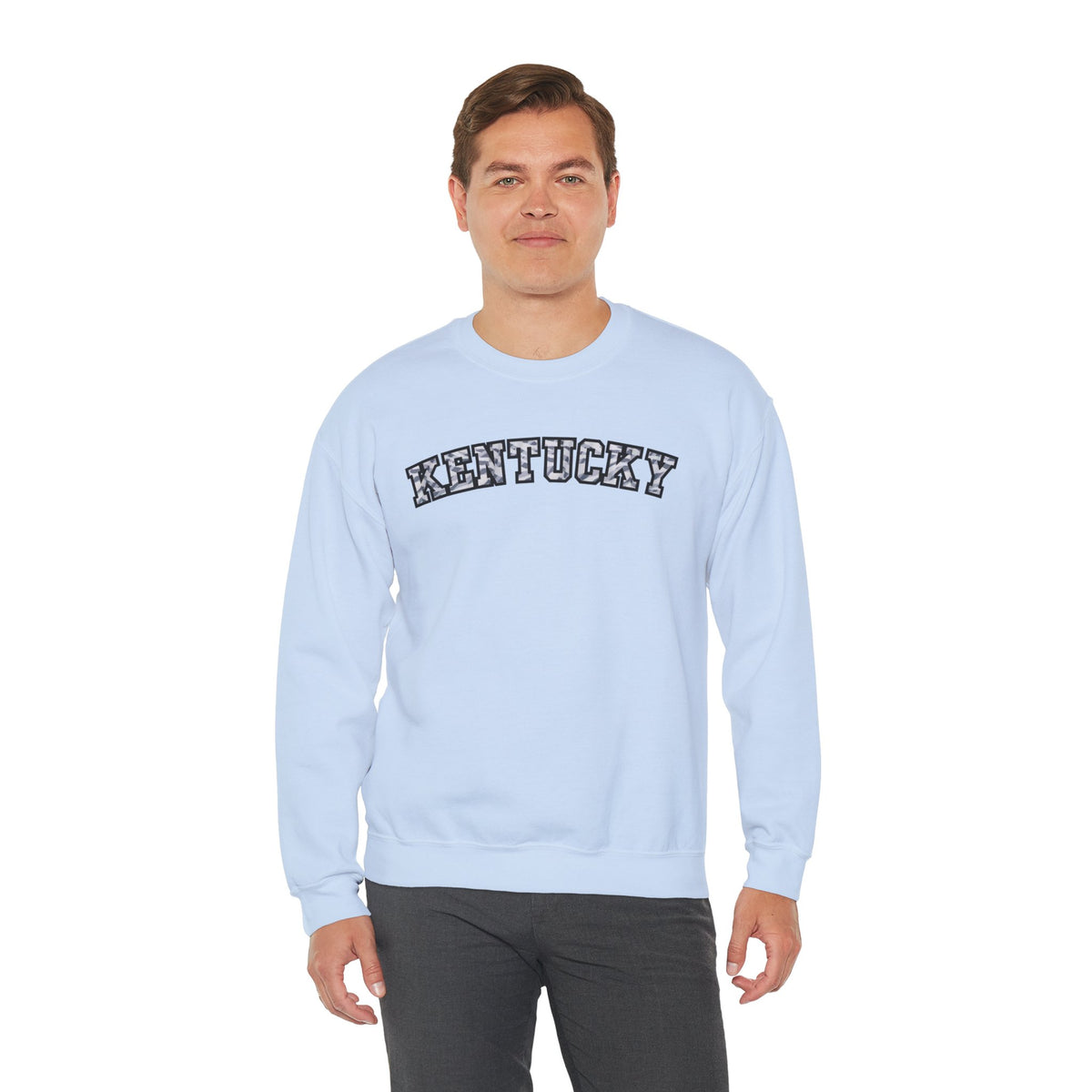Kentucky Grey Modern Camo Crewneck Sweatshirt