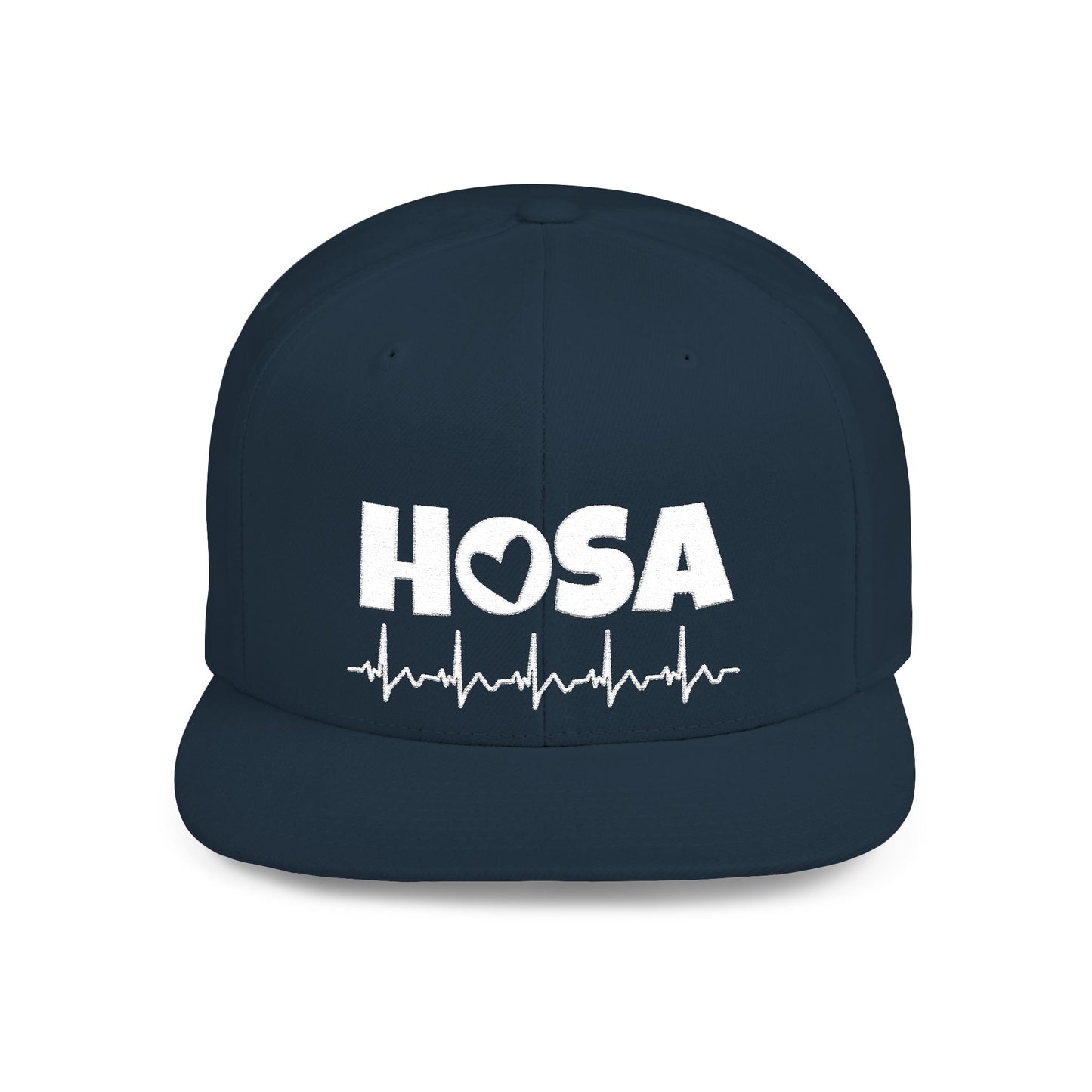 HOSA Heartbeat Flatbill Snapback - White Font