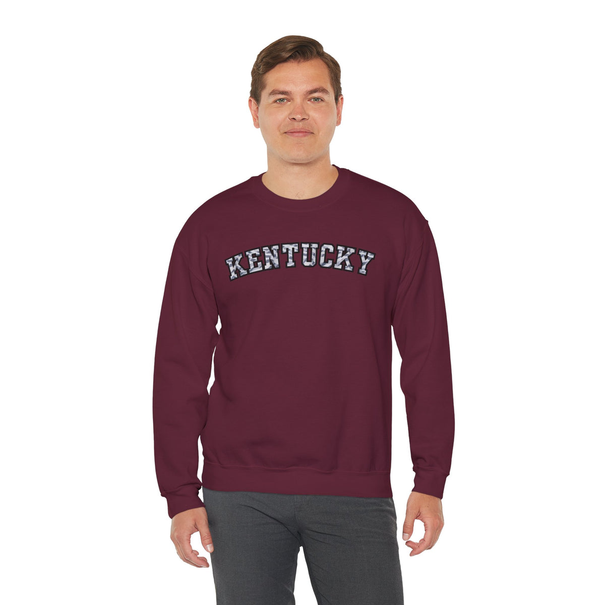 Kentucky Grey Modern Camo Crewneck Sweatshirt